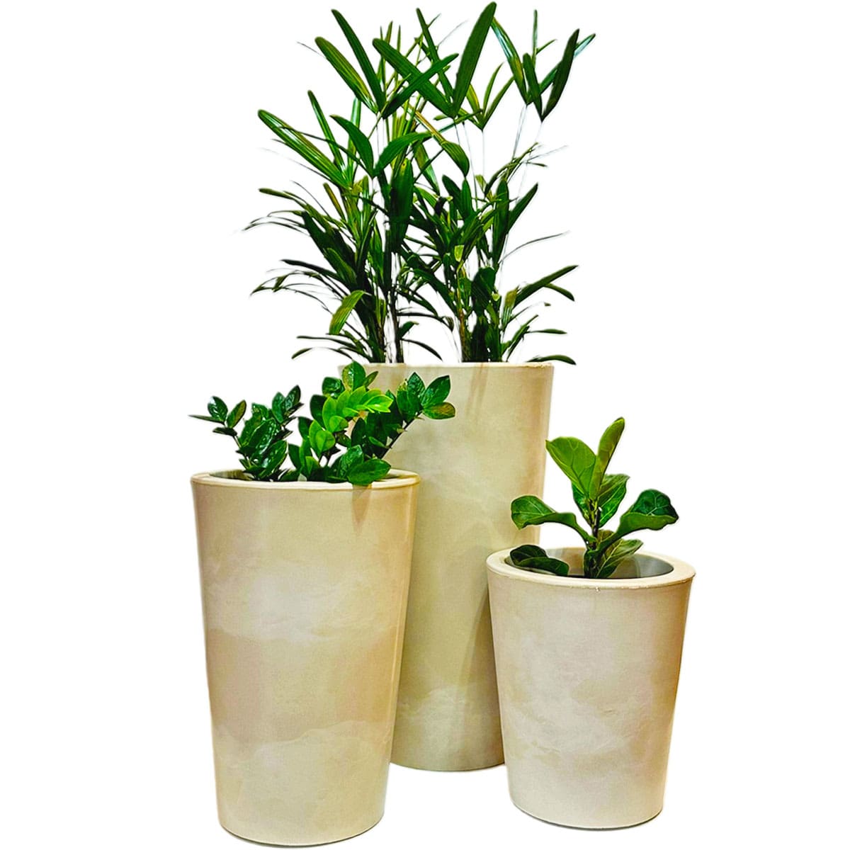 Kit 3 Vasos Damasco Brilhantes