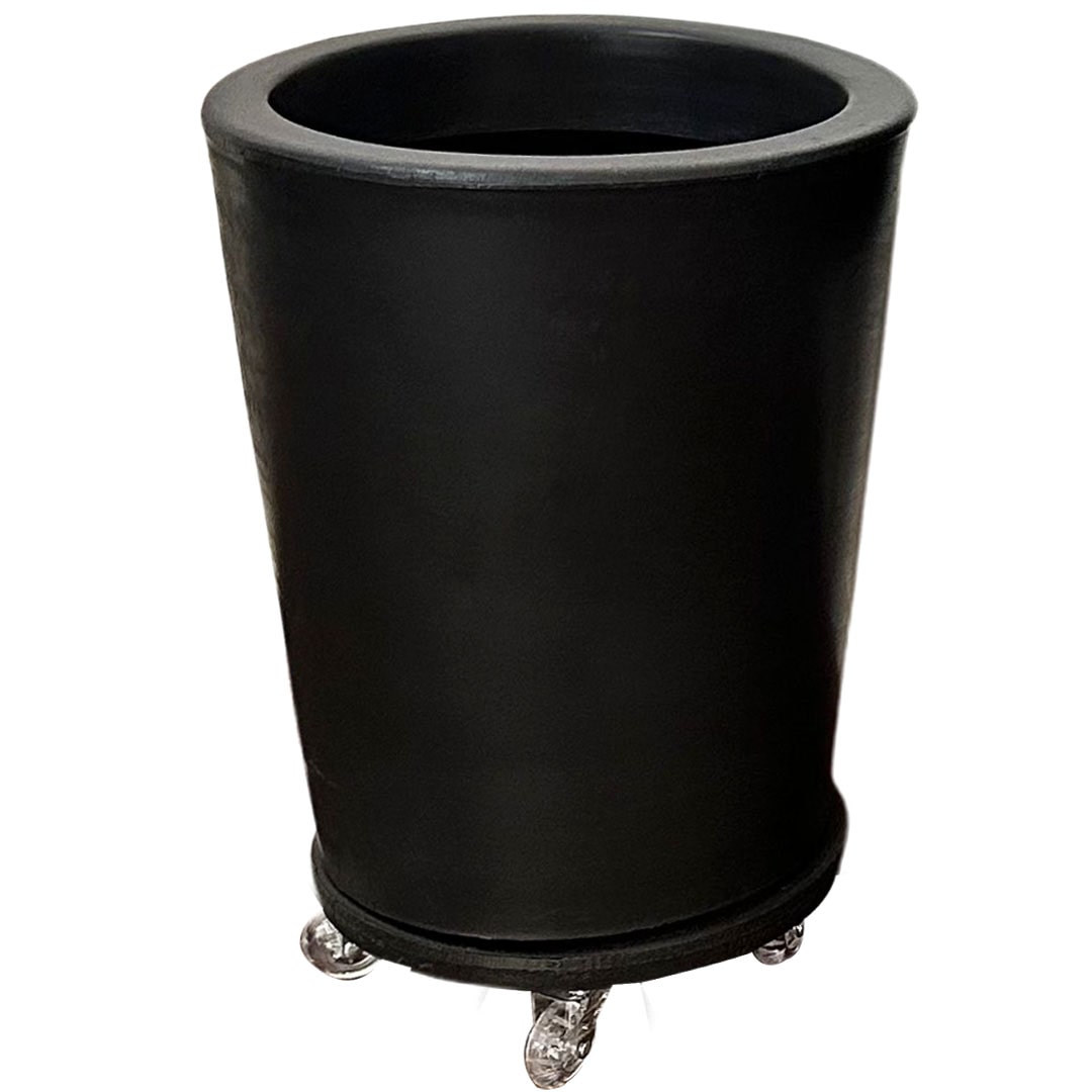 Kit Vaso Damasco Brilhante + Suporte com Rodinhas