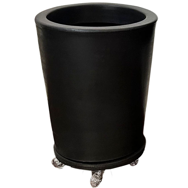 Kit Vaso Damasco Brilhante + Suporte com Rodinhas