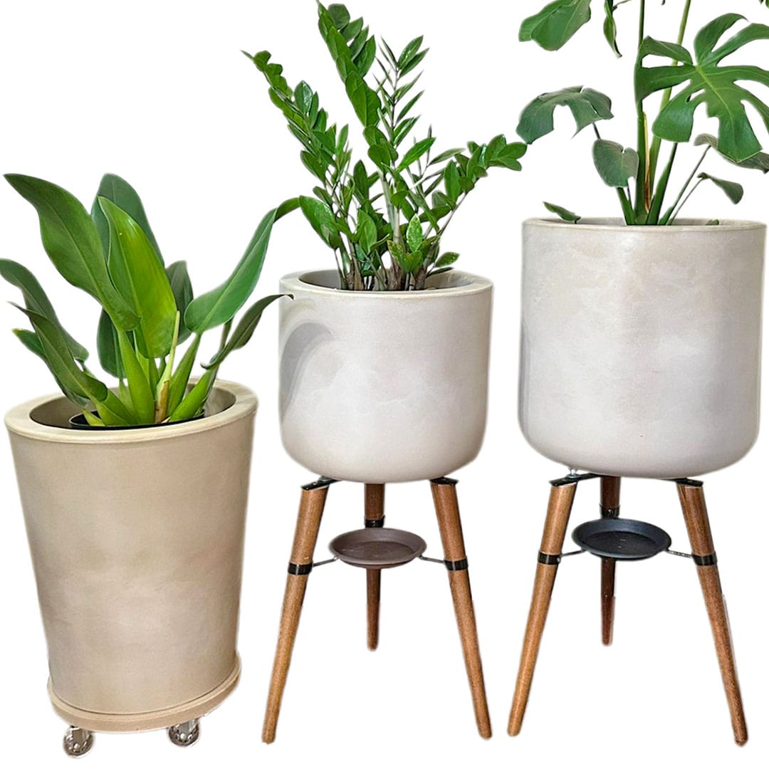 Kit Com 3 Vasos de Luxo Para Planta Decoração Apartamento
