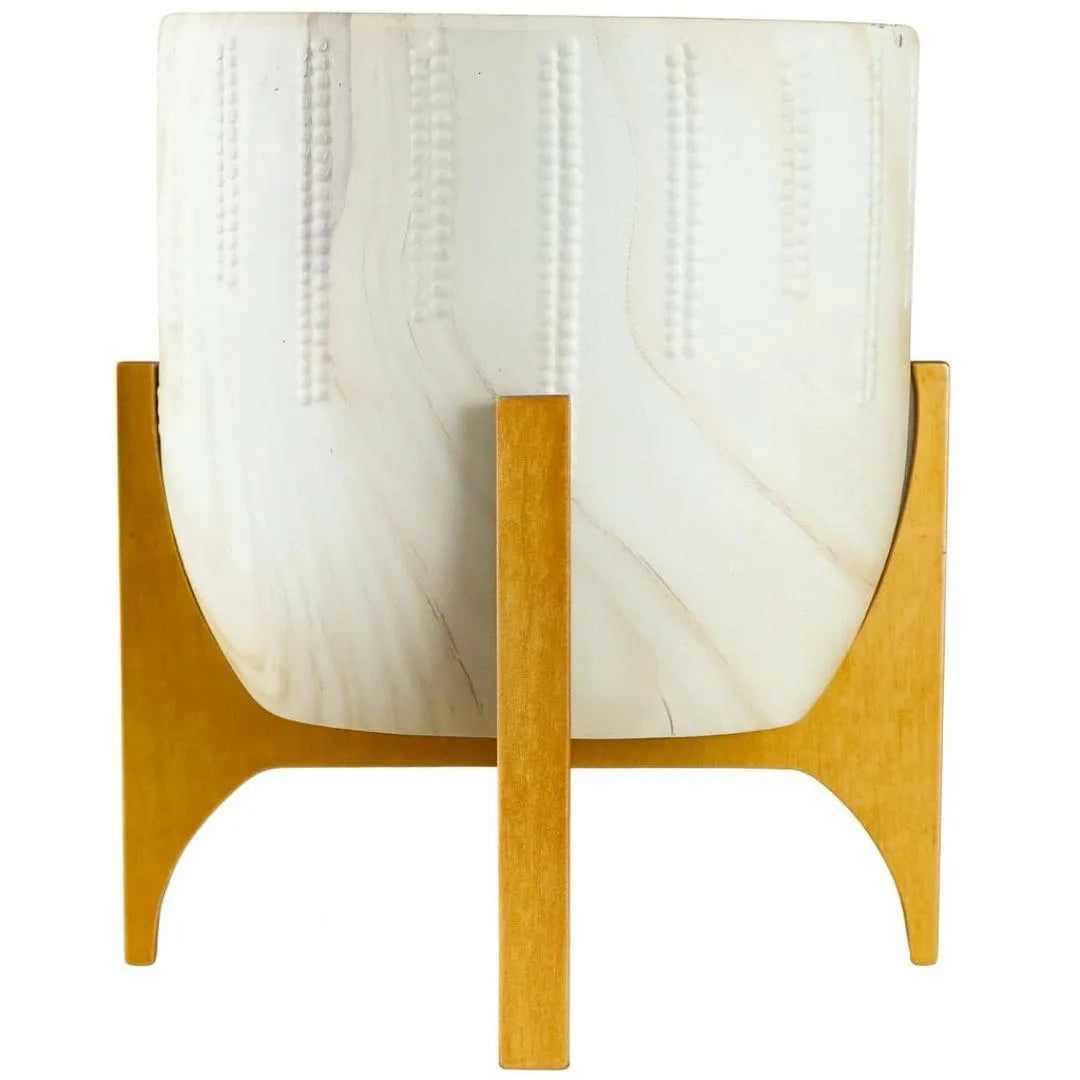 Kit 3 Vasos Genebra com Suporte de Madeira Baixo