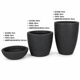 Kit 3 Vasos Texturizados Médios