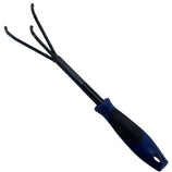 Ancinho de Mão 3 Dentes em Aço com Cabo Plástico Emborrachado 36cm