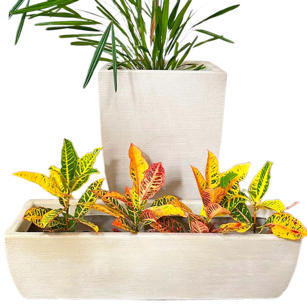 Kit Vaso + Suporte + Jardineira para Decoração Externa