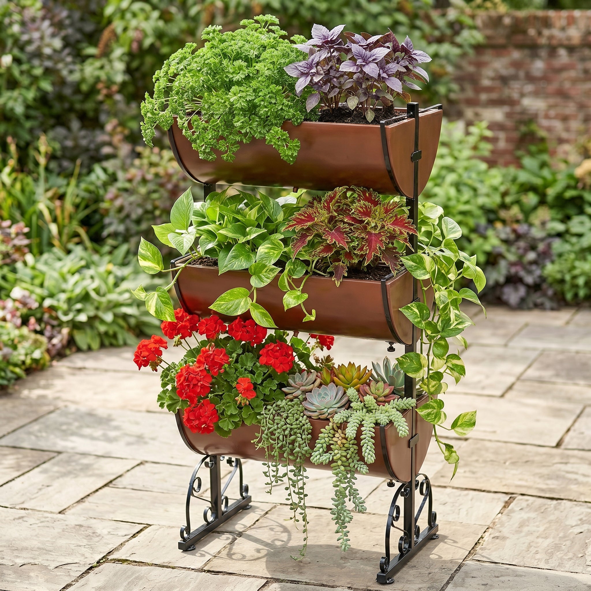 Horta Vertical com 6 Jardineiras