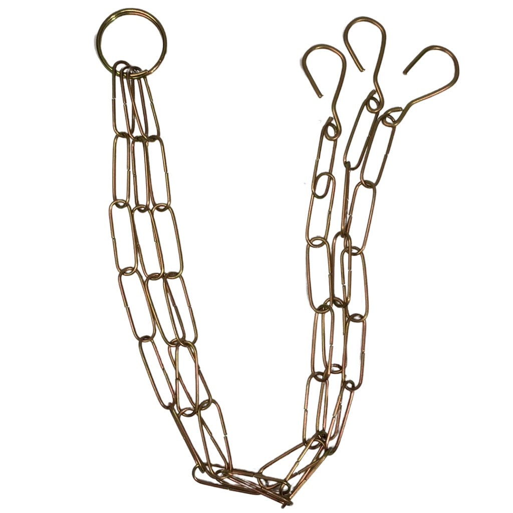 Kit com 12 Correntes Triplas 64cm para Vasos Suspensos
