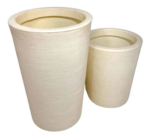 Kit 2 Vasos Linha Damasco Texturizado em Polietileno