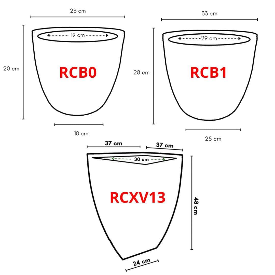 Kit 3 Vasos Texturizados Pequenos
