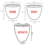 Kit 3 Vasos Texturizados Pequenos