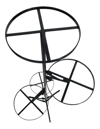 Suporte de Chão em Ferro para 4 Vasos 60x140cm
