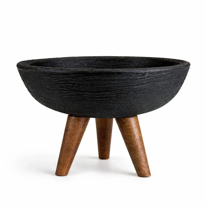 Vaso Bacia com Tripé de Madeira