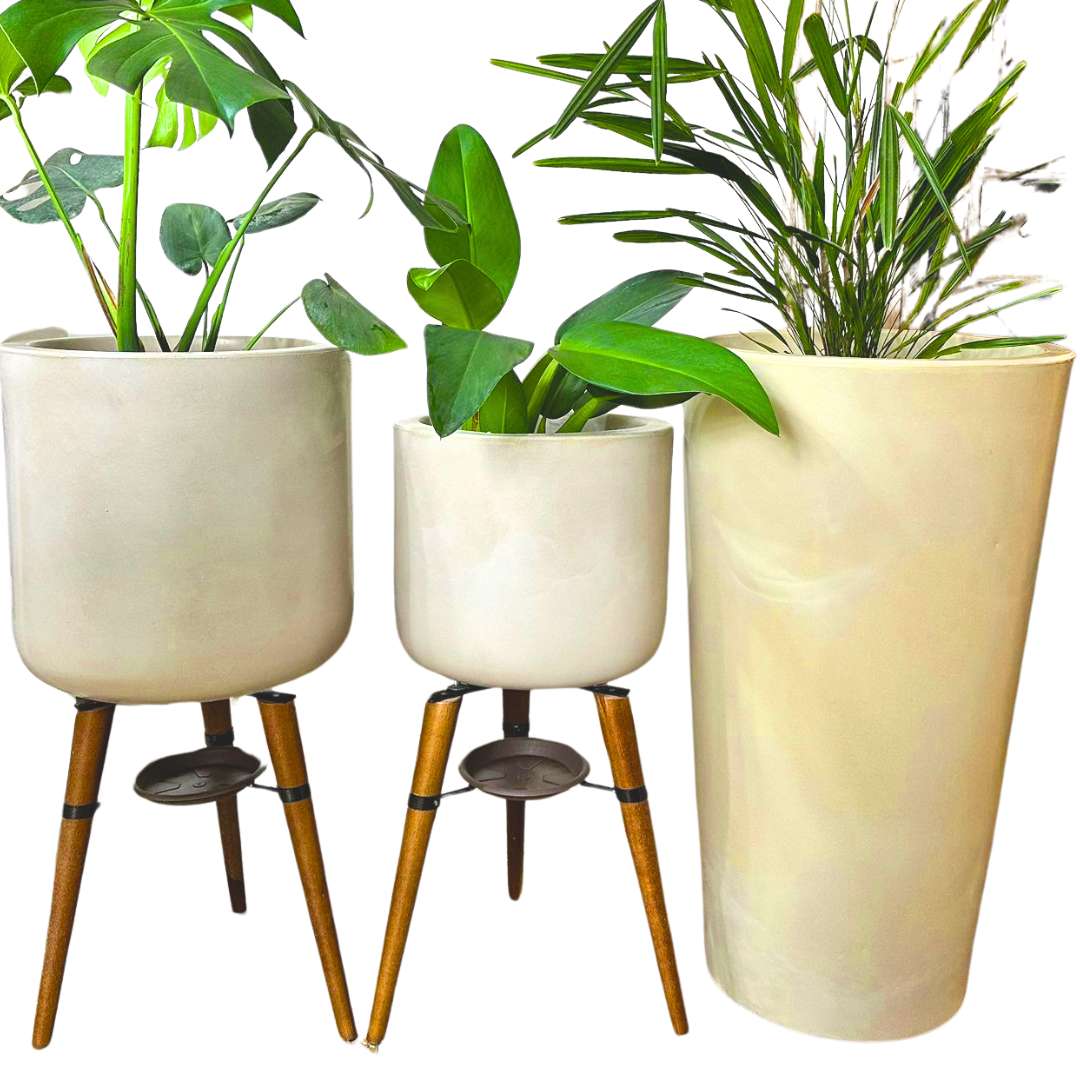 3 Vasos de Luxo Para Planta Decoração Externa Sacada Varanda