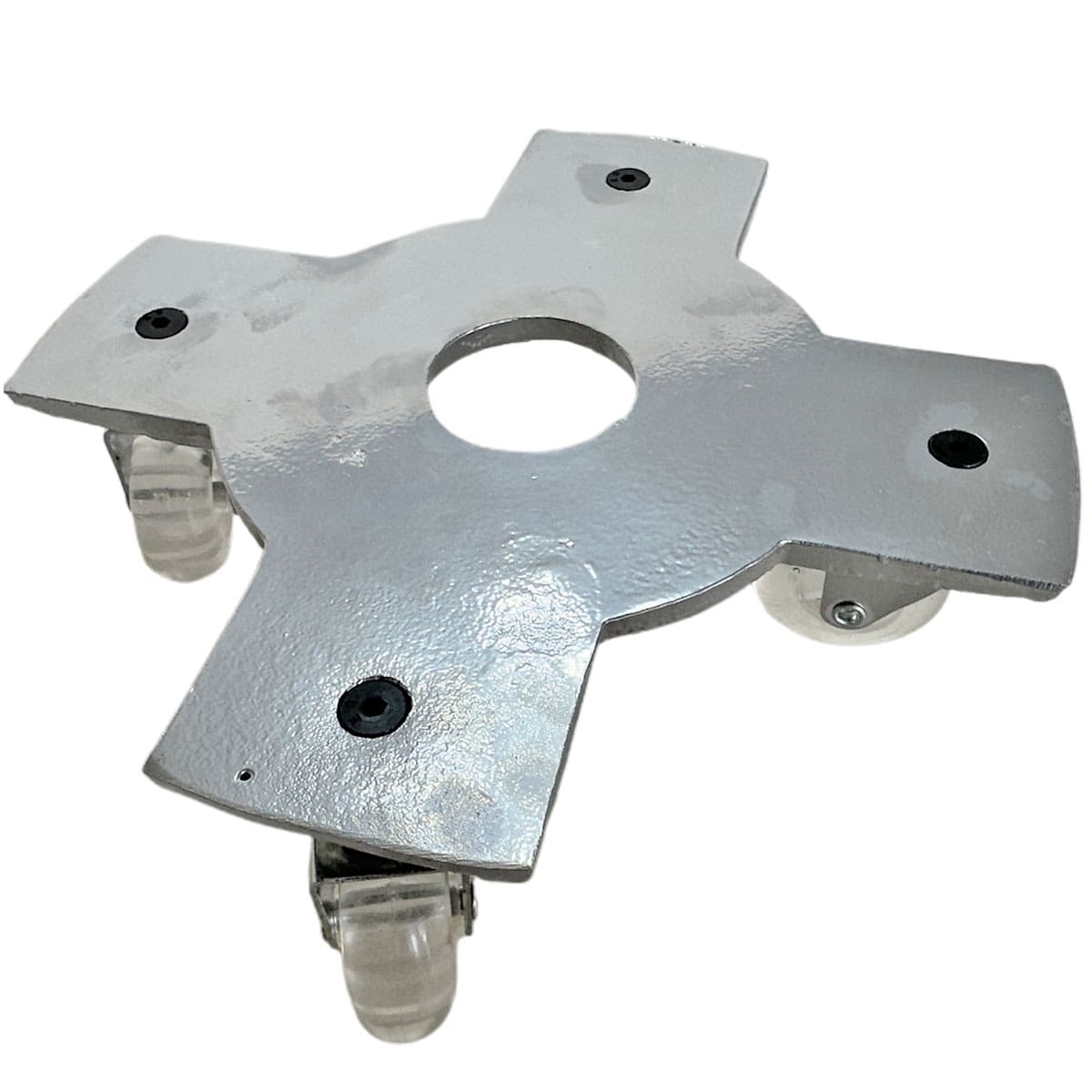 Suporte Cruzeta de Alumínio com Rodas de Silicone