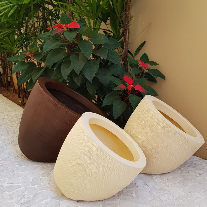 Vaso Deitado para Paisagismo em Gramas e Corrente de Calha