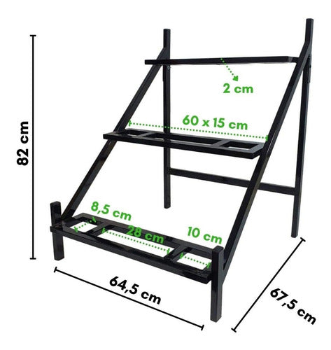Suporte Escada para Jardineiras de até 60cm