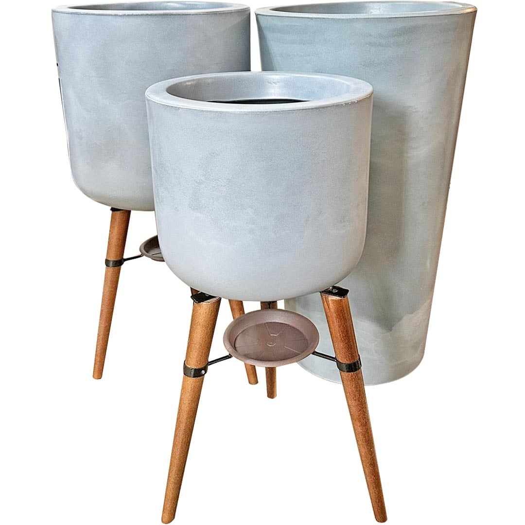 3 Vasos de Luxo Para Planta Decoração Externa Sacada Varanda