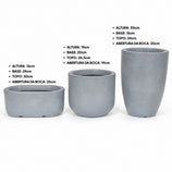 Kit 3 Vasos em Polietileno Doha e Pequim