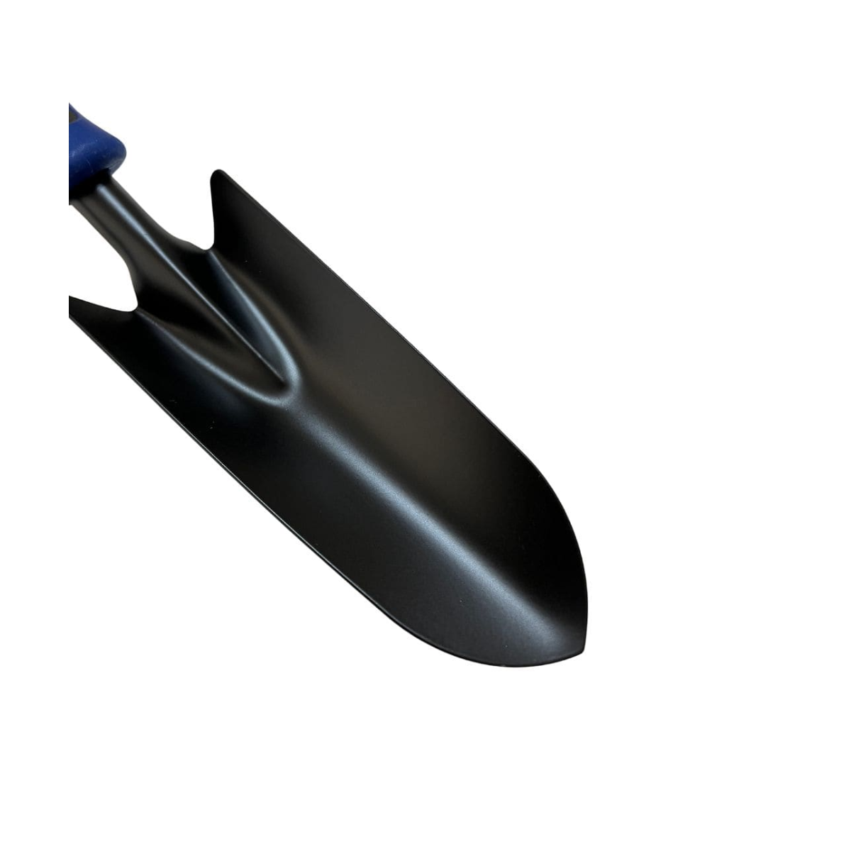 Pá de Jardim Estreita em Aço Inox com Cabo Emborrachado - Preto