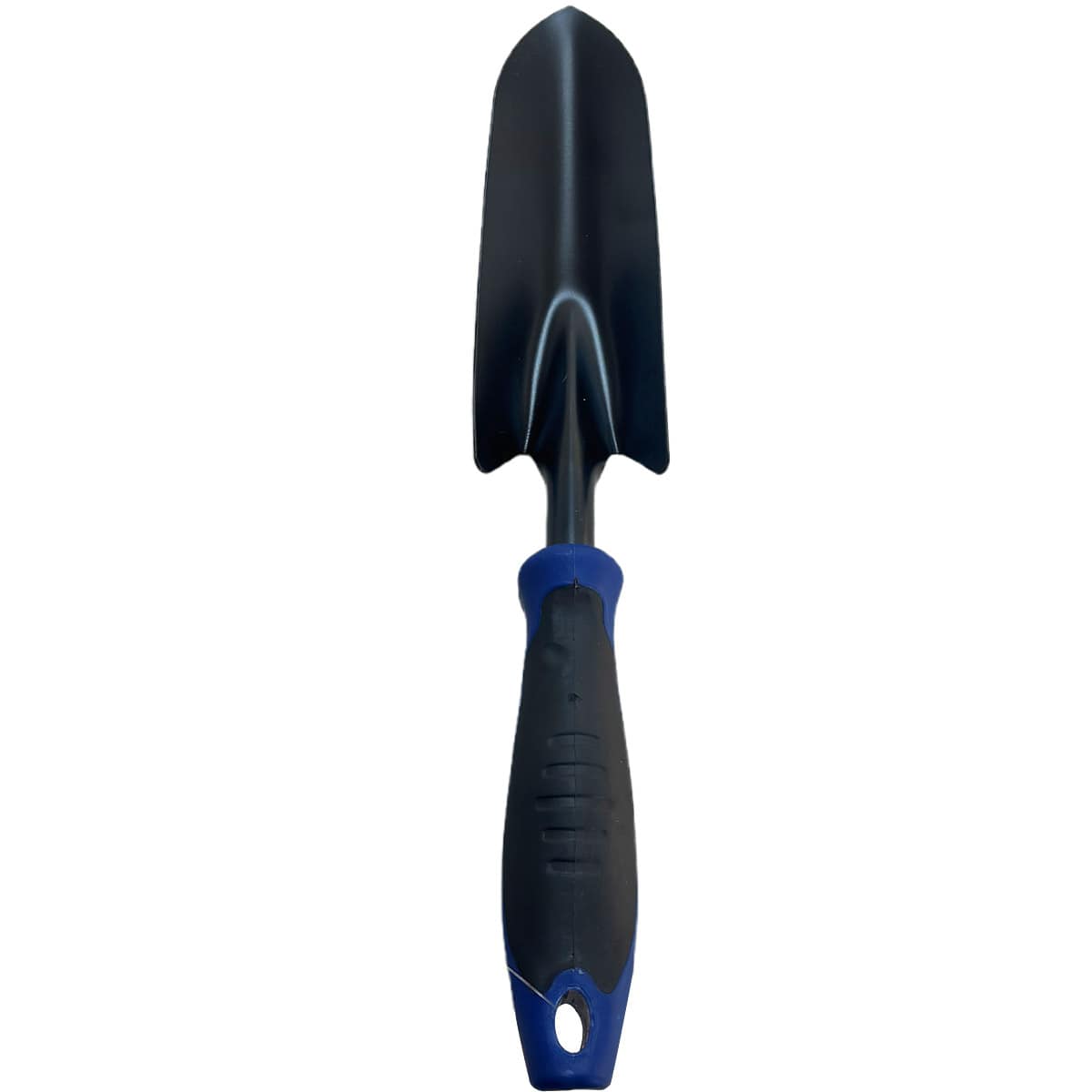 Pá de Jardim Estreita em Aço Inox com Cabo Emborrachado - Preto