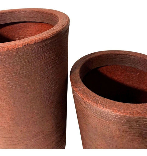 Kit 2 Vasos Linha Damasco Texturizado em Polietileno
