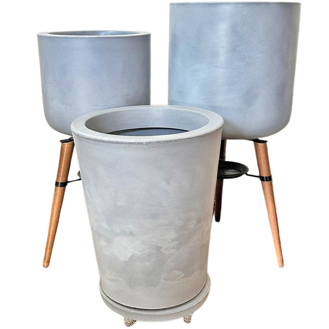Kit Com 3 Vasos de Luxo Para Planta Decoração Apartamento
