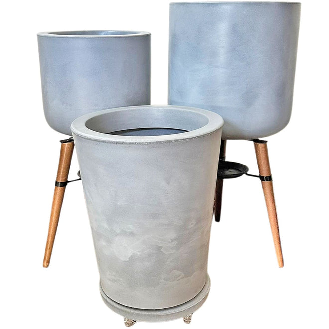 Kit Com 3 Vasos de Luxo Para Planta Decoração Apartamento