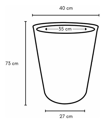 Kit 3 Vasos Linha Damasco Texturizado em Polietileno