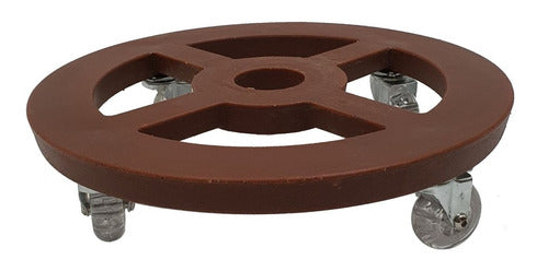 Kit Vaso Damasco Texturizado + Suporte com rodinhas