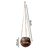Vaso Fibra De Coco Natural Kokedama Suspenso 10x11cm