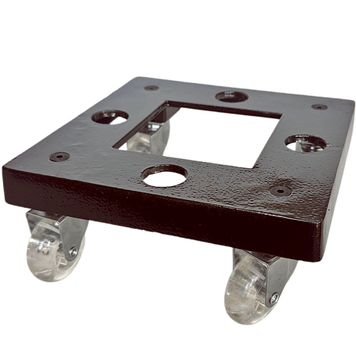 Suporte Quadrado de Alumínio com Rodas de Silicone