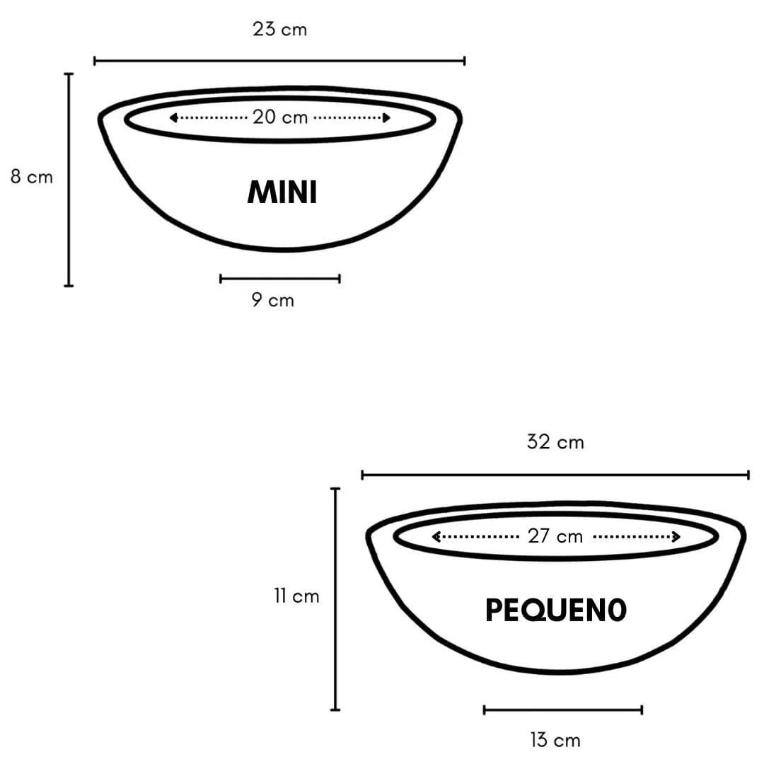 Vaso Bacia Cuia Pequeno em Polietileno