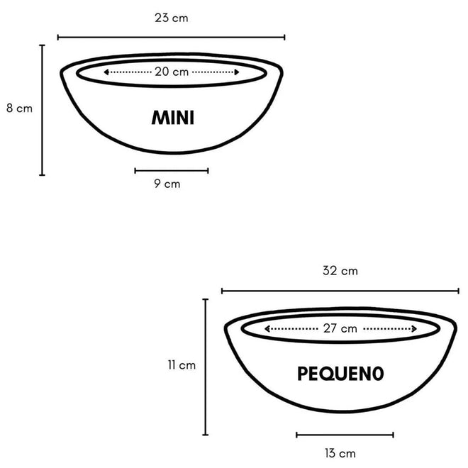 Vaso Bacia Cuia Pequeno em Polietileno