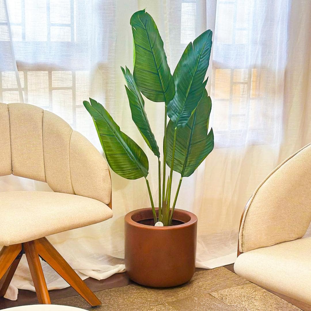 Planta Artificial Bananeira de Jardim Árvore Realista 1,15m