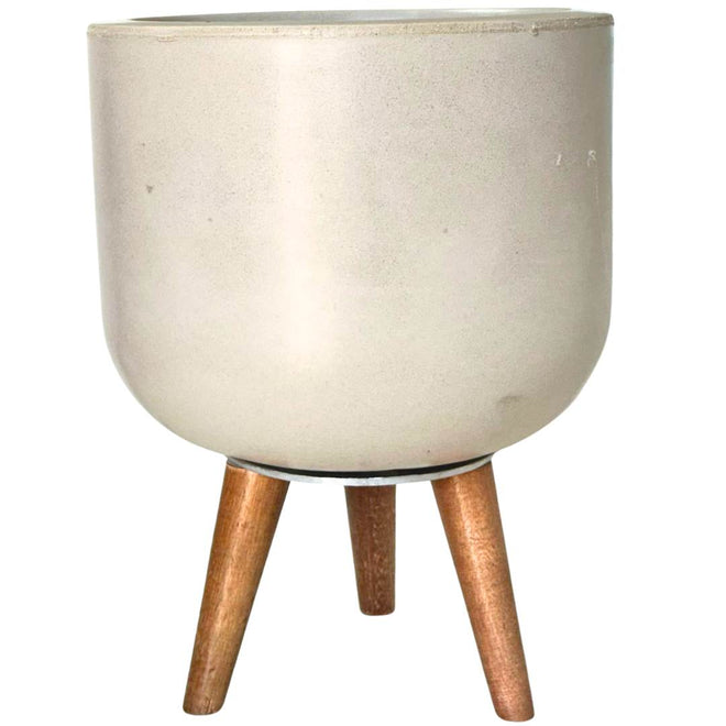 Vaso Doha Médio com Tripé de Madeira