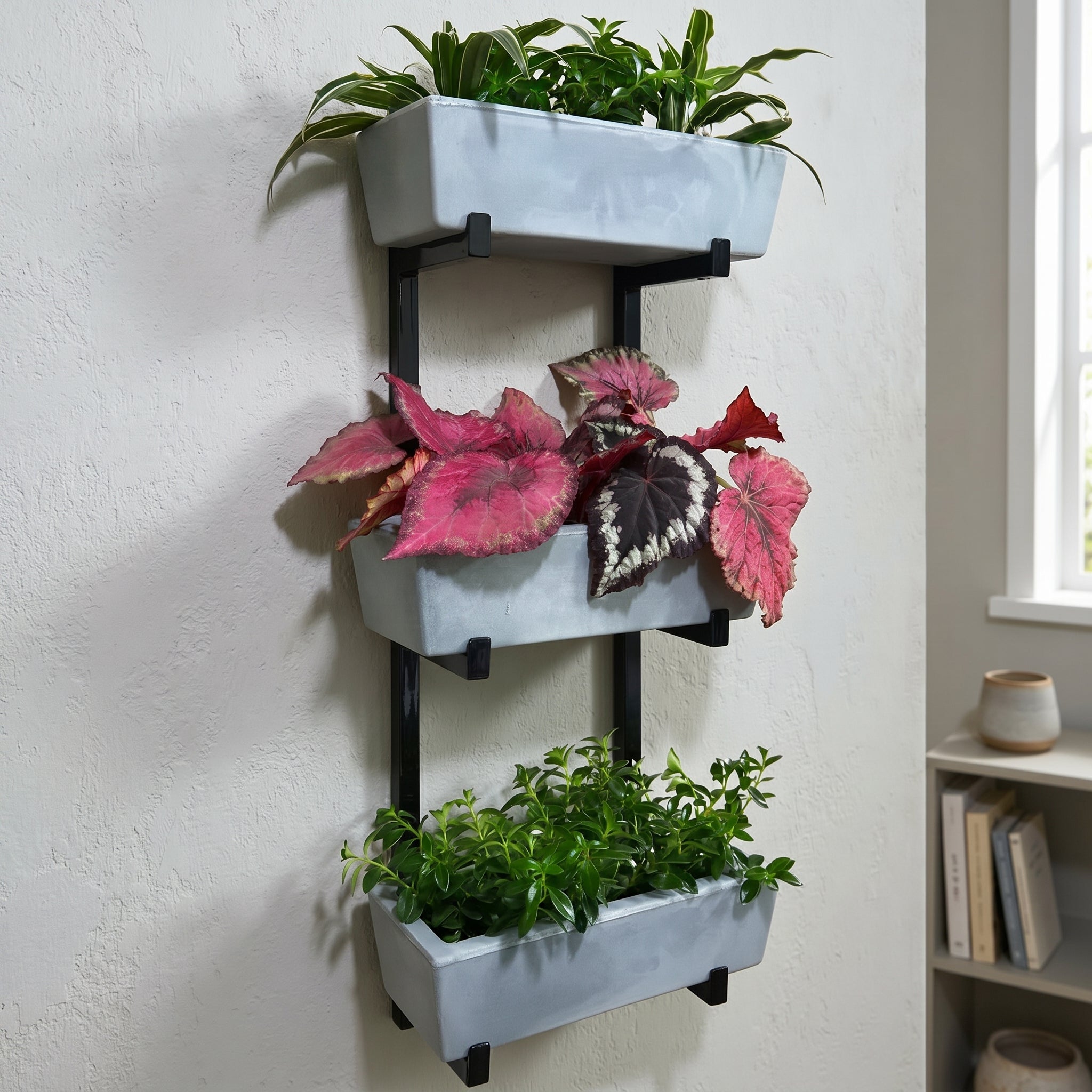 Suporte Jardim Vertical com Jardineira