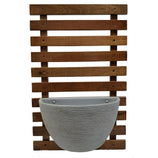 Painel de Madeira com Vaso para Jardim Vertical