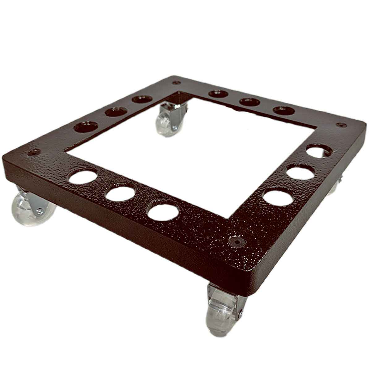 Suporte Quadrado de Alumínio com Rodas de Silicone