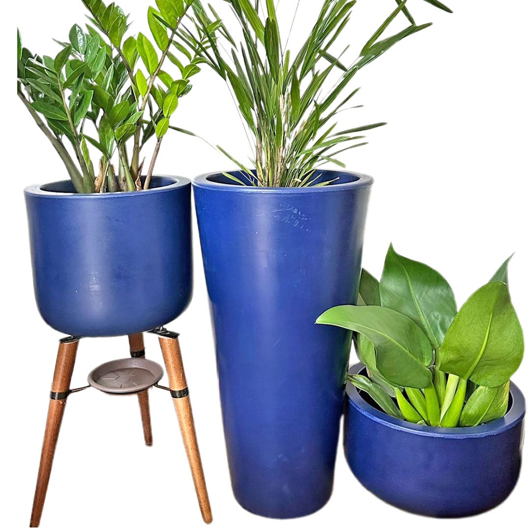 Kit 3 Vasos Cônico + Doha para Decoração Externa