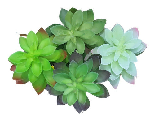Kit 4 Suculentas Artificiais Decorativas