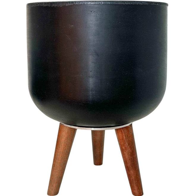 Vaso Doha Médio com Tripé de Madeira