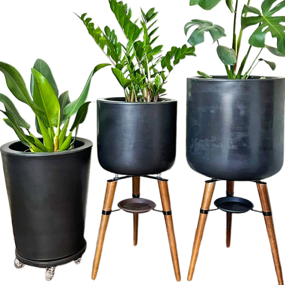 Kit Com 3 Vasos de Luxo Para Planta Decoração Apartamento