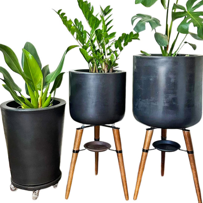 Kit Com 3 Vasos de Luxo Para Planta Decoração Apartamento