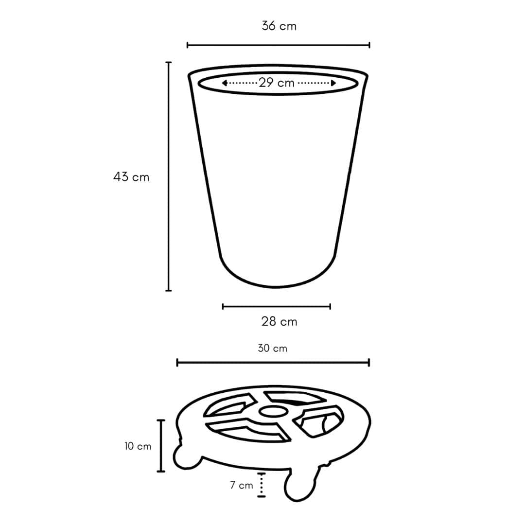 Kit Com 3 Vasos de Luxo Para Planta Decoração Apartamento