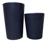 Kit 2 Vasos Linha Damasco Texturizado em Polietileno