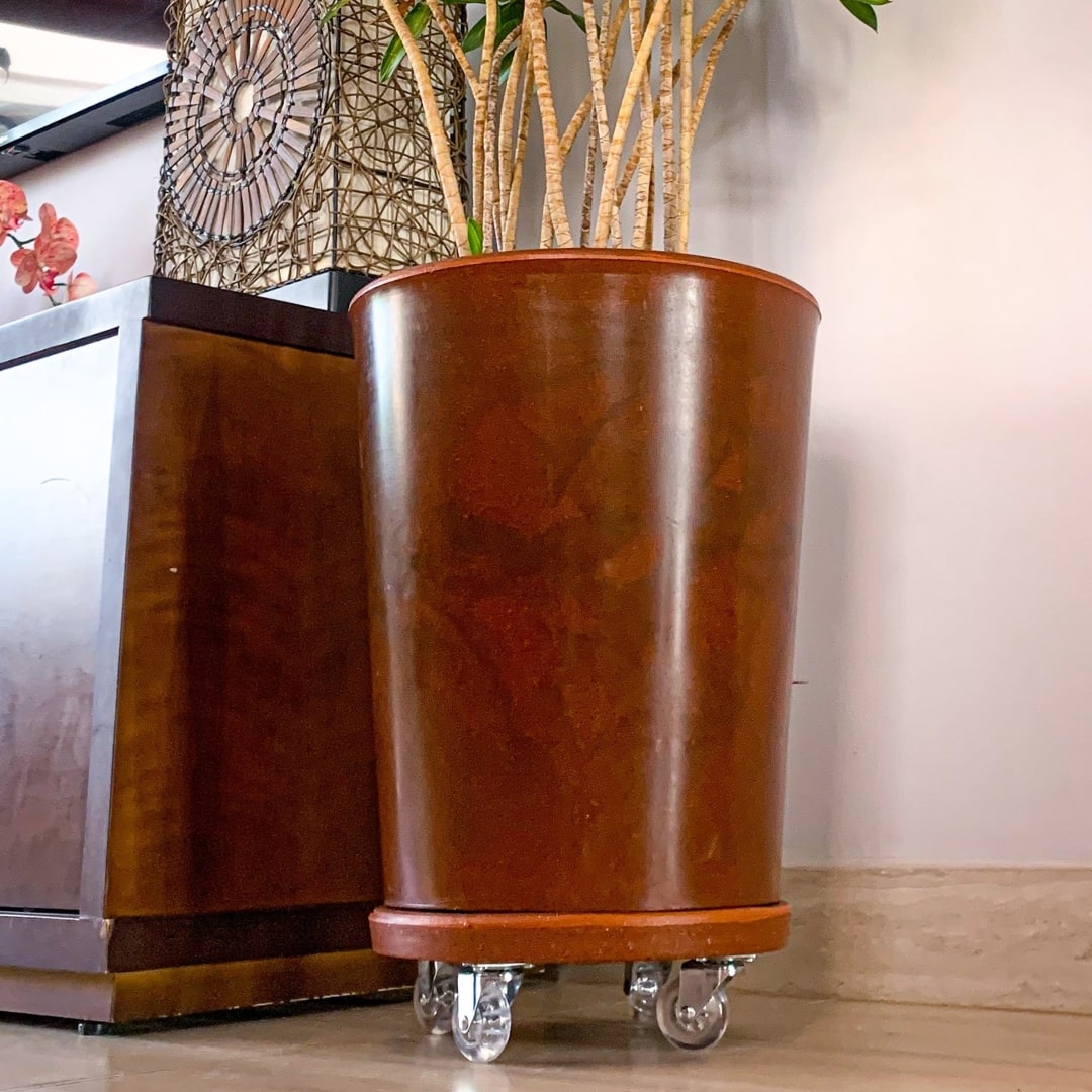 Suporte com Rodas de Silicone para Vasos Redondos