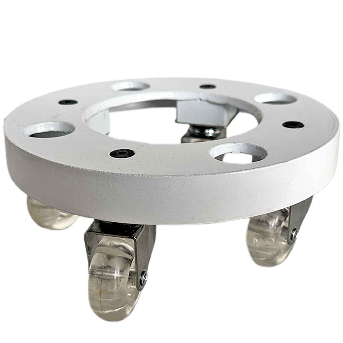 Suporte de Alumínio com Rodas de Silicone para Vasos Redondos