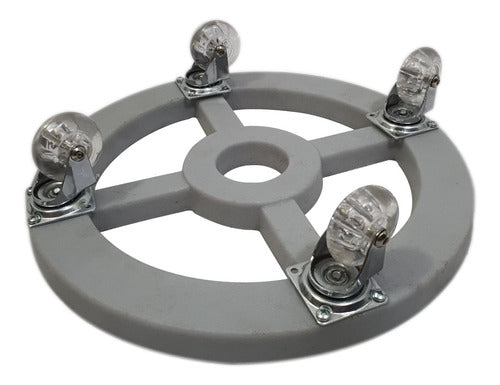 Kit Vaso Damasco Texturizado + Suporte com rodinhas