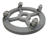 Kit Vaso Damasco Texturizado + Suporte com rodinhas