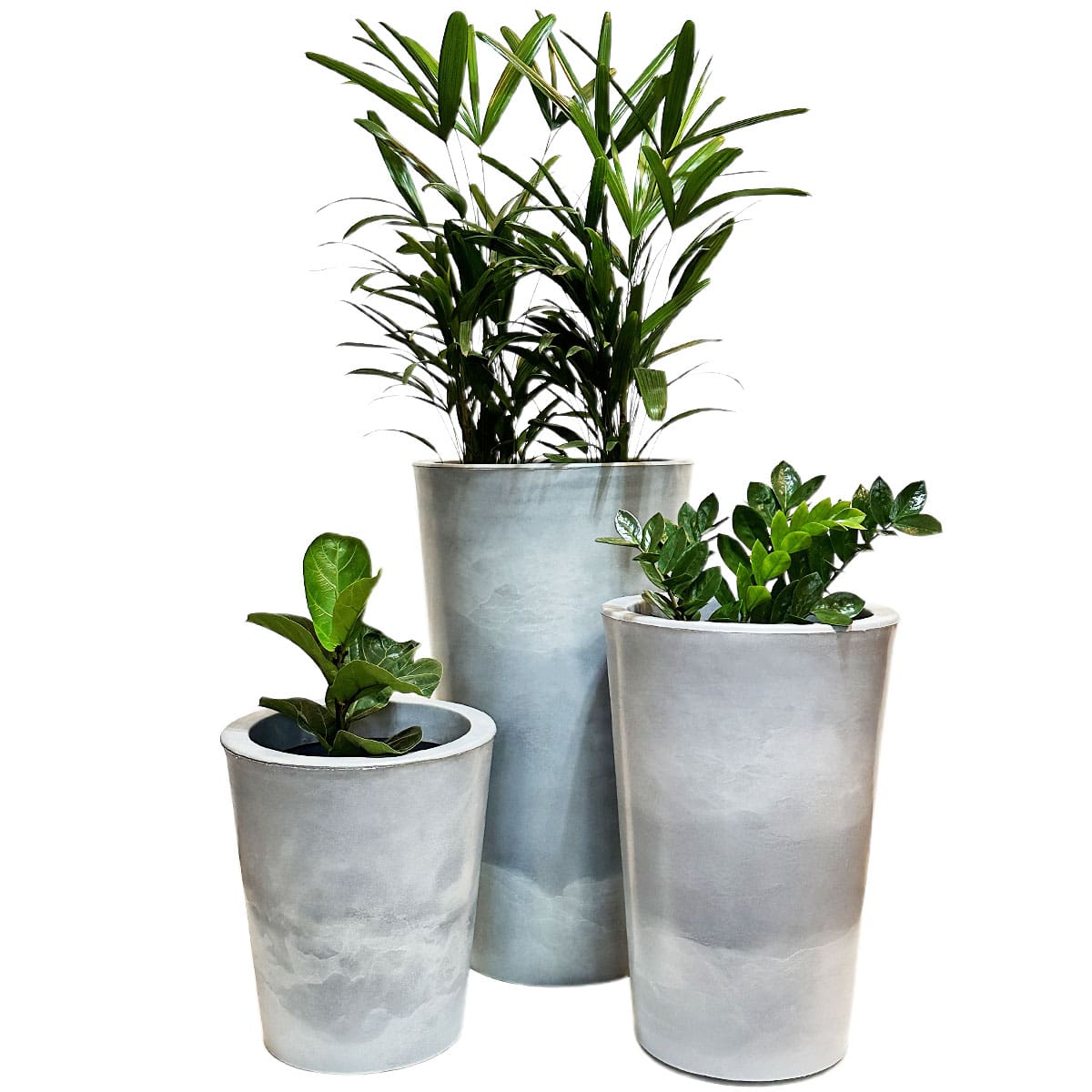 Kit 3 Vasos Damasco Brilhantes