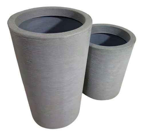 Kit 2 Vasos Linha Damasco Texturizado em Polietileno